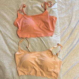 Danskin Peach and Tan Bralette Set